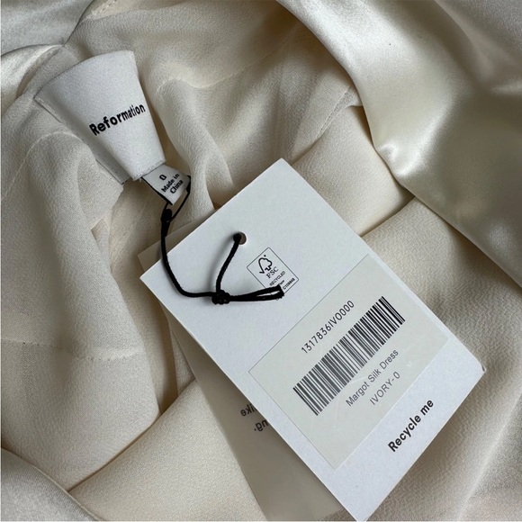 Reformation Ivory Silk Dress - Picture 3 of 6